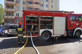 Pożar w wieżowcu przy Lotniczej