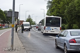 Kolizja audi z seatem przed mostem Wyszyńskiego