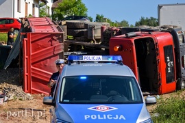 W Przezmarku przewróciła się ciężarówka