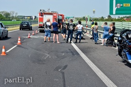 Wypadek motocyklisty na S7