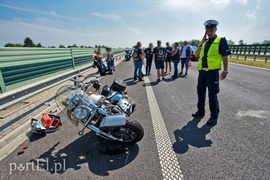 Wypadek motocyklisty na S7