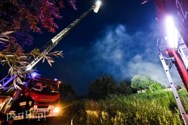 Pożar domu w Karczowiskach Górnych