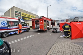 Wypadek motocyklisty na ul. Teatralnej