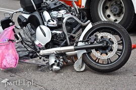 Wypadek motocyklisty na ul. Teatralnej