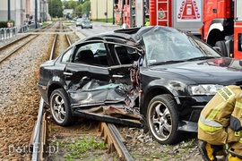 Zderzenie volkswagena z tramwajem