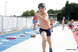 Pływali i biegali w pierwszym elbląskim Aquathlonie