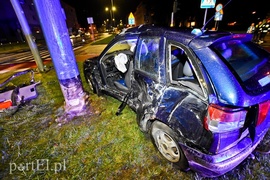 Zderzenie seata z oplem wieczorową porą