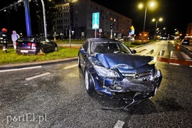 Zderzenie seata z oplem wieczorową porą