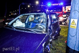 Zderzenie seata z oplem wieczorową porą