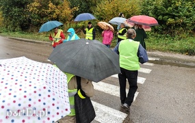 Deszczowy protest w Gronowie Górnym
