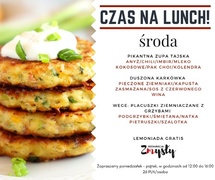 Nowość! Na lunch tylko do Zmysłów!