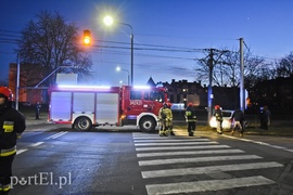 Kolizja skody z tramwajem na ul. Robotniczej