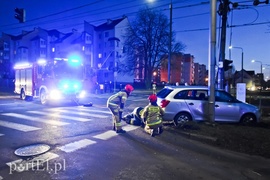 Kolizja skody z tramwajem na ul. Robotniczej