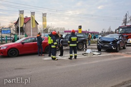 Kolizja trzech samochodów na al. Grunwaldzkiej