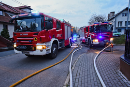 Pożar dachu domu jednorodzinnego przy ul. Warmińskiej