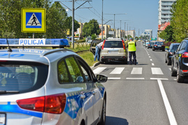 Potrącenie rowerzystki na przejściu dla pieszych