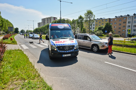 Potrącenie rowerzystki na przejściu dla pieszych