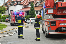 Pożar w domu jednorodzinnym