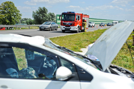 Dachowanie na obwodnicy, utrudnienia w kierunku Gdańska