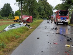 Zderzenie trzech pojazdów w powiecie braniewskim