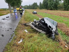 Zderzenie trzech pojazdów w powiecie braniewskim