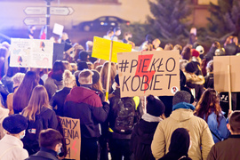 Grupa mężczyzn próbowała zakłócić protesty elblążan