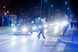 Grupa mężczyzn próbowała zakłócić protesty elblążan