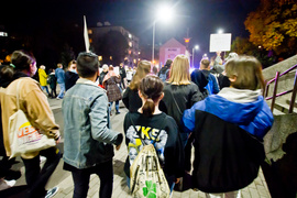 Grupa mężczyzn próbowała zakłócić protesty elblążan