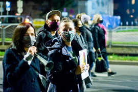 Grupa mężczyzn próbowała zakłócić protesty elblążan