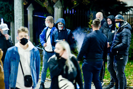 Grupa mężczyzn próbowała zakłócić protesty elblążan