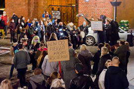 Kolejny protest w Elblągu, tym razem z udziałem Marty Lempart